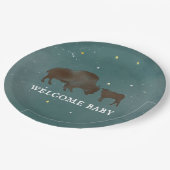 Buffelvormige Waterverf sterren Baby shower Papieren Bordje (Gekanteld)