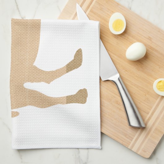 Buffelwater op een vlakte theedoek (Quarter Fold)