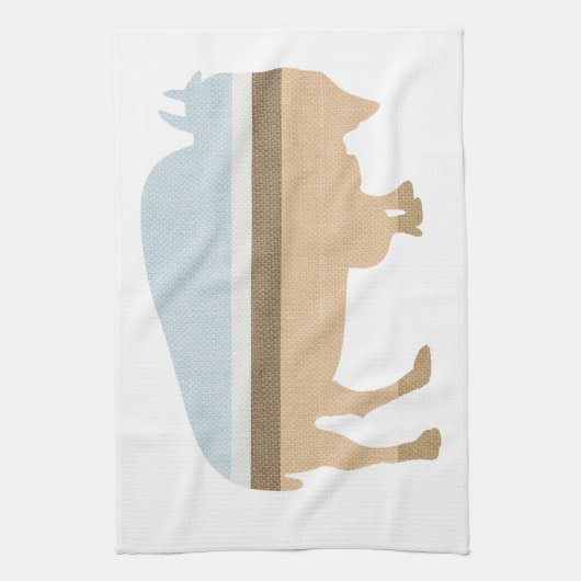 Buffelwater op een vlakte theedoek (Verticaal)