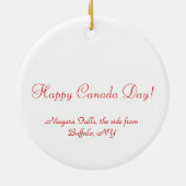 Buffelzijde van Niagara-Herfsten Keramisch Ornament (Achterkant)