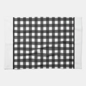 Buffelzwarte en witte keukenhanddoek (Horizontaal)