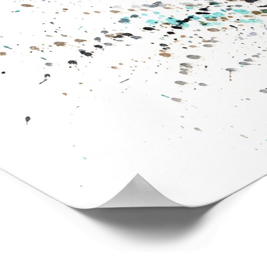 Bufferbolvormig Waterverf schilderen Poster (Hoek)