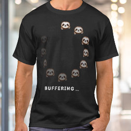 Bufferende Luiaards Grappig Dier Technologie Humor T-shirt