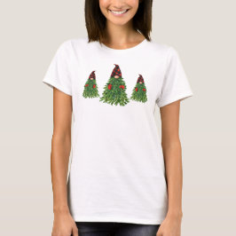 Bufferfeestdag met kerstboomkoorts t-shirt