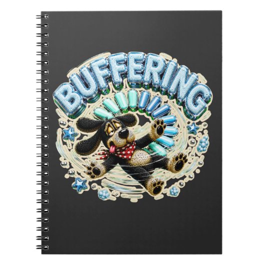 Buffering Even Geduld Grappige Tech Notitieboek (Voorkant)