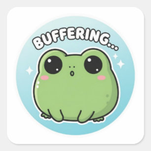 Buffering Kikker Sticker Schattige Lege Kikker Mem