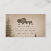 Bufferkaart voor Baby shower met luier Raffle Informatiekaartje (Voorkant)