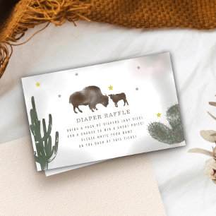 Bufferkaart voor Baby shower met luier Raffle Informatiekaartje