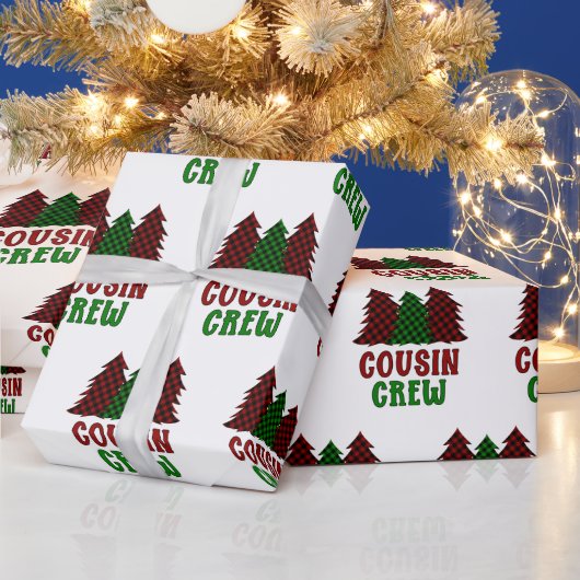 Bufferpatroon met kerstboomstructuur voor de neef- cadeaupapier (Feestdagen)