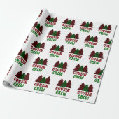 Bufferpatroon met kerstboomstructuur voor de neef- cadeaupapier (Uitgerold)