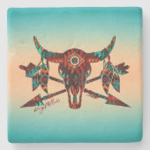 Bufferschedel en Onderzetter van de pijlen Stenen (Voorkant)