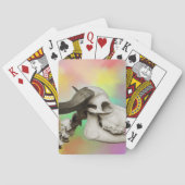 Bufferschedel op een Waterverf achtergrond Speelkaarten (Achterkant)