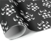 Bufferspelafdrukken op zwart cadeaupapier (Rol Hoek)