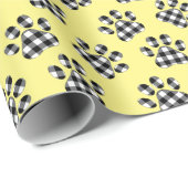 Bufferspelden op geel cadeaupapier (Rol Hoek)