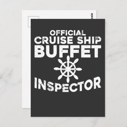 Buffet Inspector Funny Cruise Ship Briefkaart (Voorkant / Achterkant)