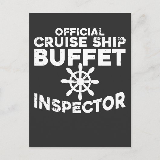 Buffet Inspector Funny Cruise Ship Briefkaart (Voorkant)