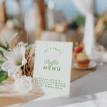 Buffet Menu Retro Groene & Gele Bachelorette Reclamebord Met Voetstuk<br><div class="desc">Voeg een vleugje retro charme toe aan uw vrijgezellenfeest met het aanpasbare Buffetmenu Retro Green & Yellow Bachelorette Pedestal Sign. Dit bord combineert moeiteloos levendige groene en gele tinten in een nostalgisch ontwerp, waardoor het een heerlijke aanvulling is op je Mimosa Bar-opstelling. Het voetstuk ontwerp voegt een elegante touch toe,...</div>