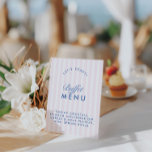 Buffet Menu  Roze & Navy Blauw Bachelorette Reclamebord Met Voetstuk<br><div class="desc">Voeg een vleugje retro charme toe aan uw vrijgezellenfeest met het aanpasbare Buffet Menu Roze & Navy Blue Bachelorette voetstuk. Dit bord combineert moeiteloos levendige groene en gele tinten in een nostalgisch ontwerp, waardoor het een heerlijke aanvulling is op je Mimosa Bar-opstelling. Het voetstuk ontwerp voegt een elegante touch toe,...</div>