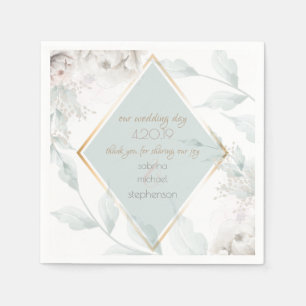 Buffet   van het huwelijk Elegante Albasten Witte Servet