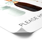 Buffetteken voor Baby shower Green Sip & See Poster (Hoek)