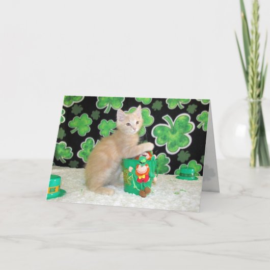 Buffington The Cat - St. Patrick's Day Kaart (Voorkant)