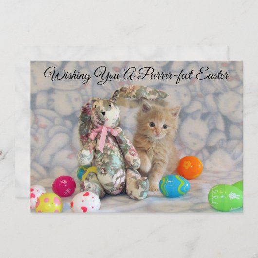 Buffington's paashaas - kat - platte Kaart (Voorkant / Achterkant)