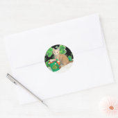 Buffington's St. Patrick's Day Cat / Kitten Ronde Sticker (Envelop)