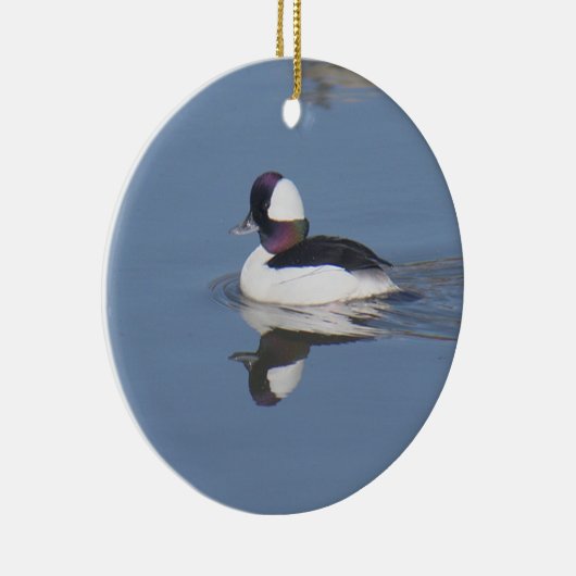 Bufflehead Duck Drake Keramisch Ornament (Rechts)