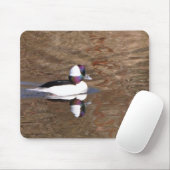 Bufflehead Duck met reflectie Muismat (Met muis)