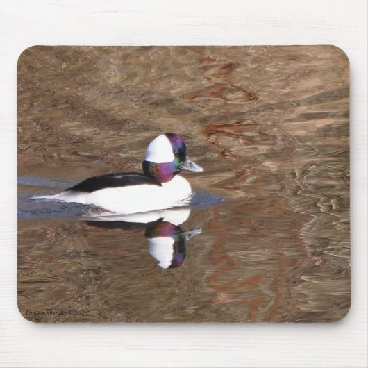 Bufflehead Duck met reflectie Muismat (Voorkant)
