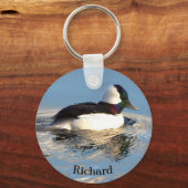 Bufflehead Eend Sleutelhanger (Achterkant)