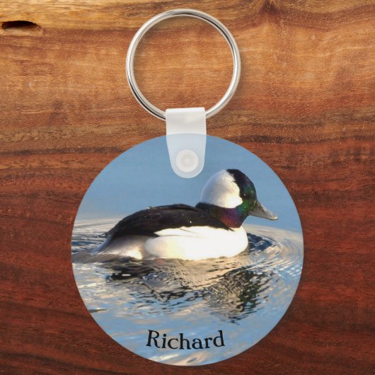 Bufflehead Eend Sleutelhanger (Achterkant)