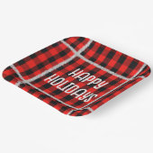 Bufflo Pset met Holiday Silver Tinsel Papieren Bordje (Gebogen)