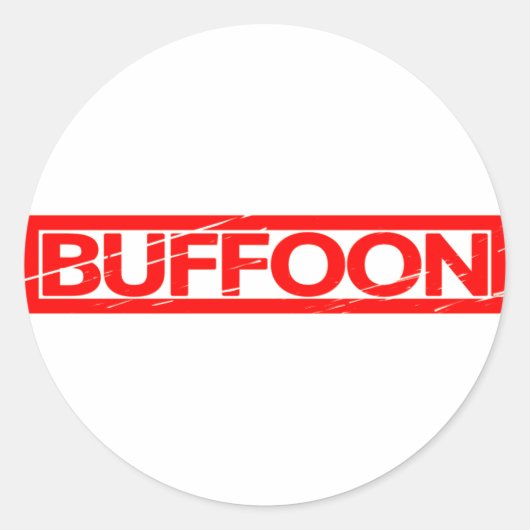 Buffoon Stamp Ronde Sticker (Voorkant)