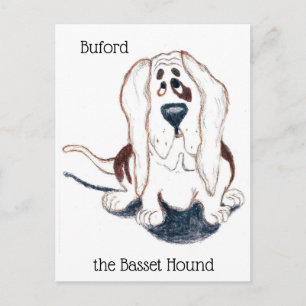 Buford het briefkaart van de basset hound
