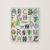 Bug Alphabet Kinder Puzzle - Aanpassen met naam Legpuzzel (Verticaal)