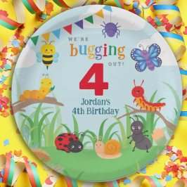 Bug Birthday Cute Colorful Paper Bord