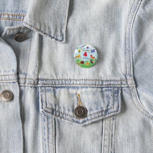 Bug Birthday Cute Ronde Button 3,2 Cm (In situ)