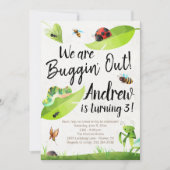 Bug Birthday Invitation - We zijn uit de buik! Kaart (Voorkant)