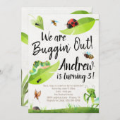 Bug Birthday Invitation - We zijn uit de buik! Kaart (Voorkant / Achterkant)