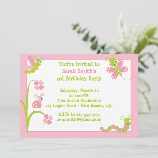 Bug Birthday Kaart (Staand voorkant)