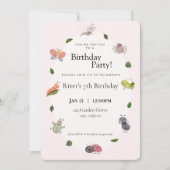 Bug Birthday Party Invitation Kaart (Voorkant)