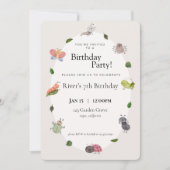 Bug Birthday Party Invitation Kaart (Voorkant)