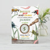 Bug Birthday Uitnodiging (Staand voorkant)