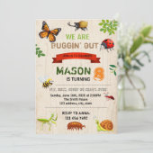 Bug Birthday Uitnodiging (Staand voorkant)