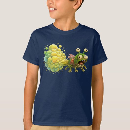 Bug Blast!" Funny Farting Insect T-shirt (Voorkant)