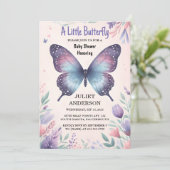 Bug Boho Soft Glow Live Butterfly Baby shower Kaart (Staand voorkant)