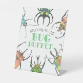 Bug Buffet Party voedsellijst top Reclamebord Met Voetstuk (Voorkant)