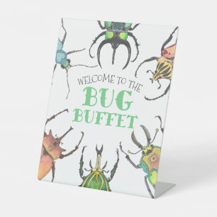 Bug Buffet Party voedsellijst top Reclamebord Met Voetstuk