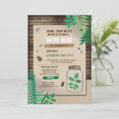 BUG CATCHER SCAVENGER HUNT KIDS BIRTHDAPPARTIJ KAART (Staand voorkant)